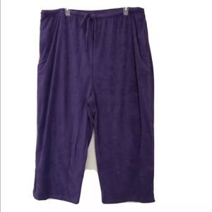 Cw Classics Women’s Terry Capri Pant Purple 2X New